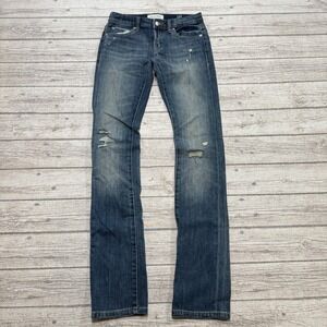 Henry & Belle Jeans Women's 25 Blue Lila Straight Leg Low Rise Medium Wash Denim